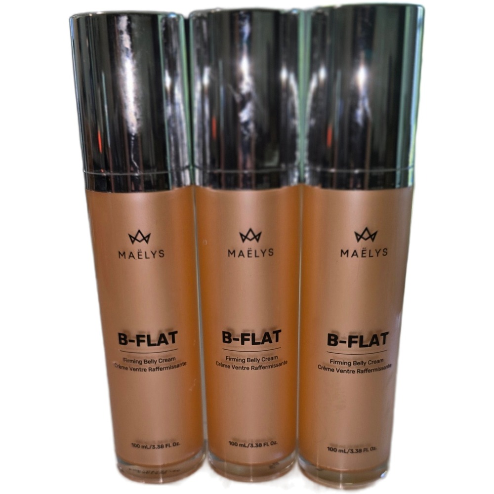 Maelys Cosmetics B-FLAT Firming Belly Cream 3.38oz Set of 3 Skin Tightening